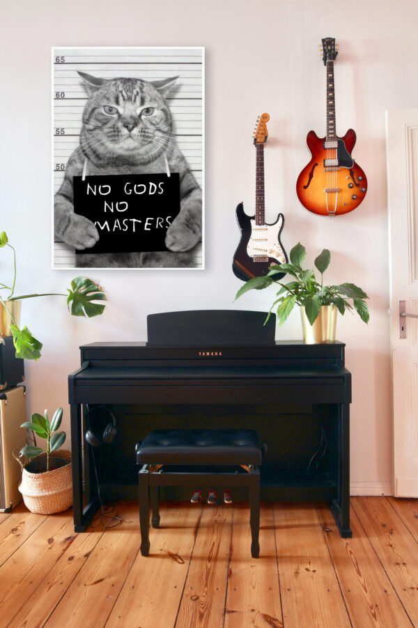 Anarchist Cat Poster with the famous quote "Neither God nor Master" - Poster – Image 9