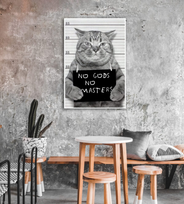 Anarchist Cat Poster with the famous quote "Neither God nor Master" - Poster – Image 10