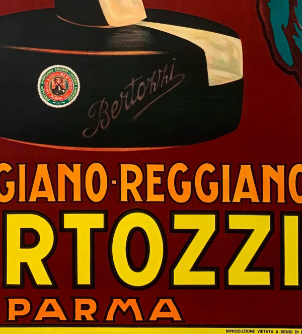 Vintage Bertozzi Parmigiano-Reggiano cheese poster - 1930s – Image 3