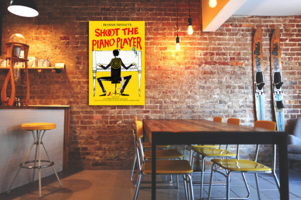 Poster "Shoot The Piano Player" detective film by François Truffaut - 1960 – Image 2