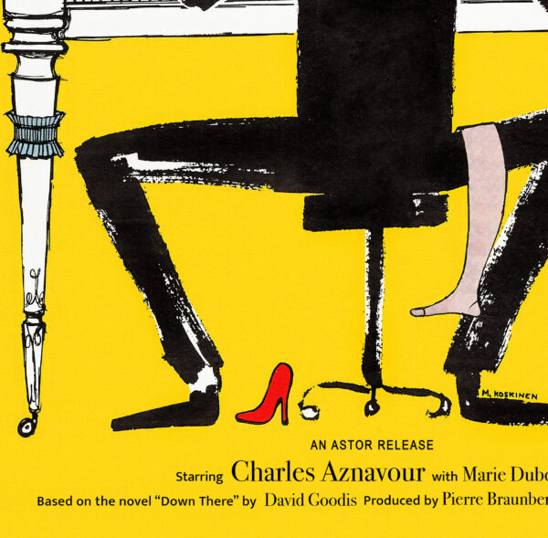 Poster "Shoot The Piano Player" detective film by François Truffaut - 1960 – Image 3