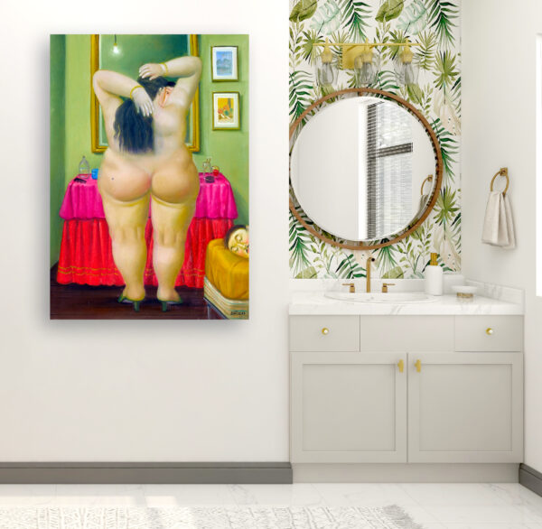 Beautiful naked woman from behind ready to sleep - Fernando Botero - Poster – Image 3