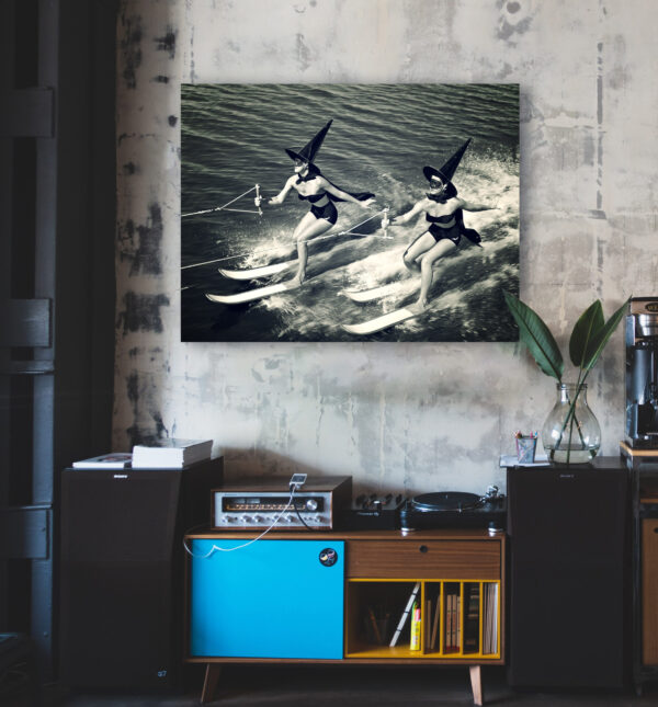 Two Witches Water Skiing - Vintage Photography Poster – Image 2