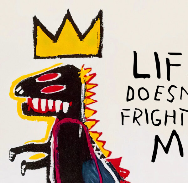 Little Red-Eyed Dinosaur - J-M. Basquiat - 20x28 inches 50×70cm Poster – Image 2