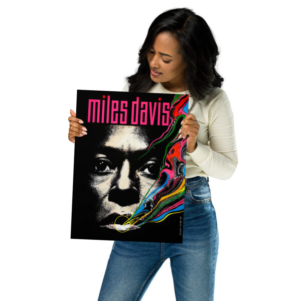 Miles Davis nicknamed "The Prince of Darkness" Jazz Poster 1989 – Image 6