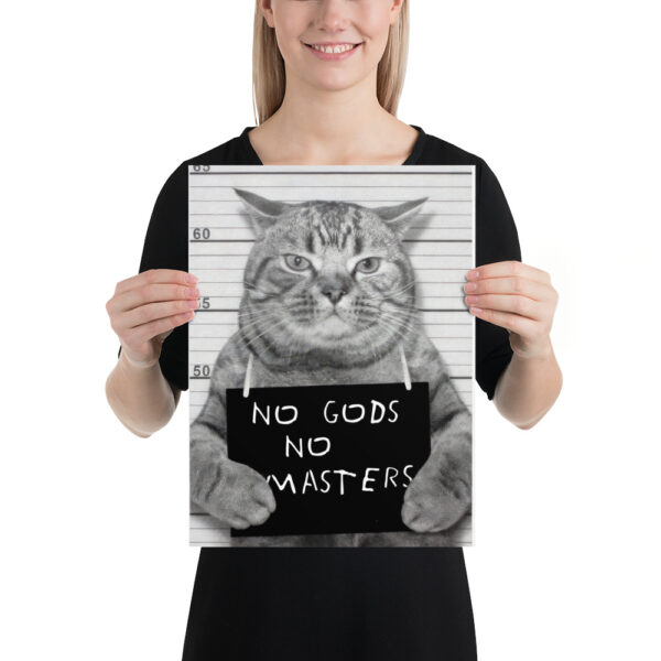 Anarchist Cat Poster with the famous quote "Neither God nor Master" - Poster – Image 6