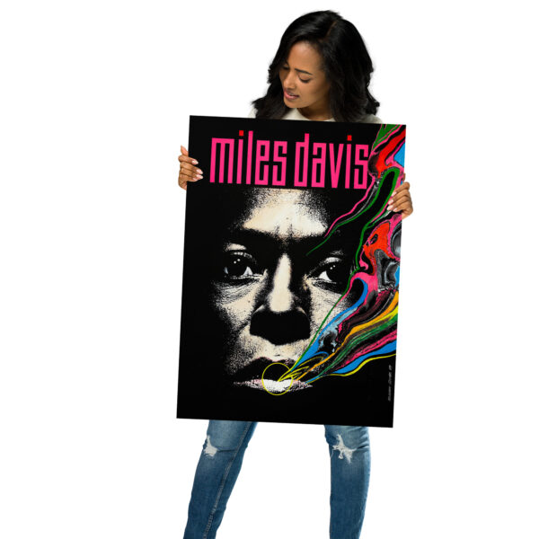 Miles Davis nicknamed "The Prince of Darkness" Jazz Poster 1989 – Image 7
