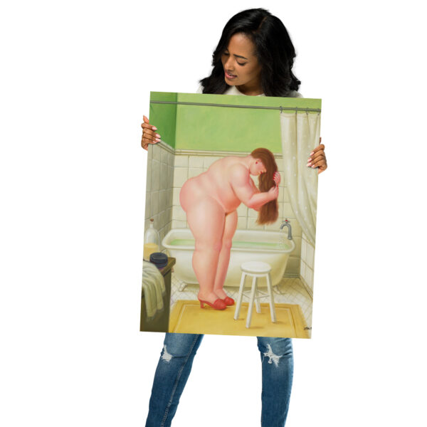 Hairdressing session in the bathroom - Fernando Botero - Poster – Image 7