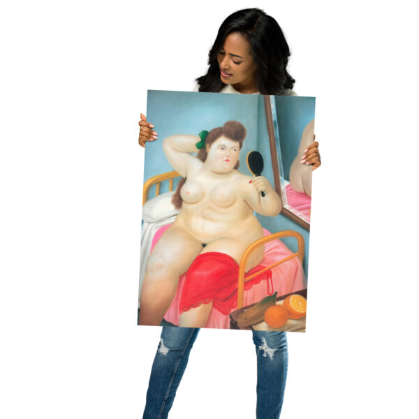 Beautiful naked woman, looking at the mirror to comb her hair - Poster – Image 7
