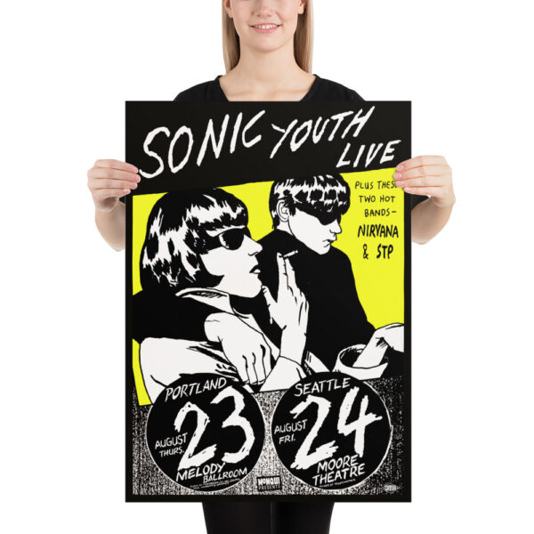 Sonic Youth, Portland and Seattle concert - 1990 - Poster – Image 5