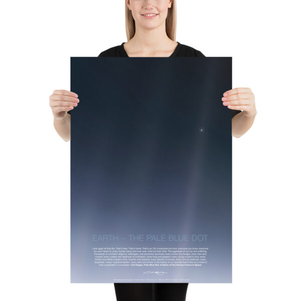 Planet Earth in the Universe - Carl Sagan quote, Pale Blue Dot - Poster – Image 8
