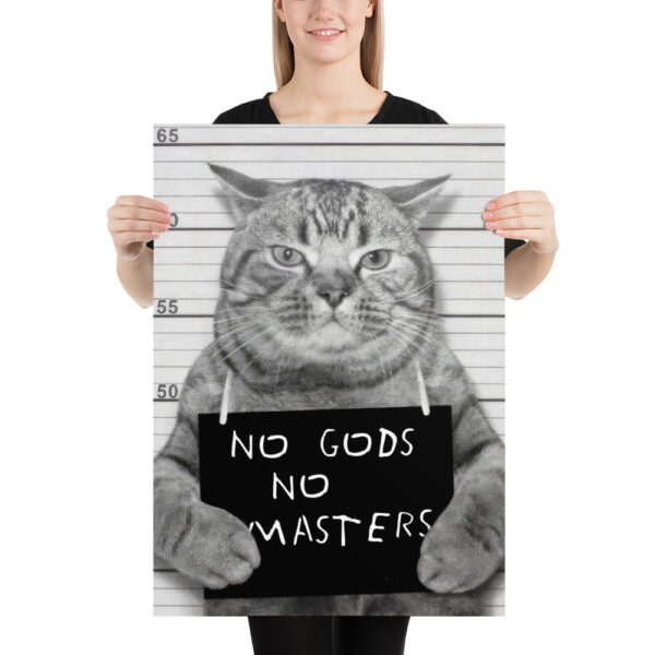 Anarchist Cat Poster with the famous quote "Neither God nor Master" - Poster – Image 7
