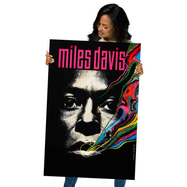 Miles Davis nicknamed "The Prince of Darkness" Jazz Poster 1989 – Image 8