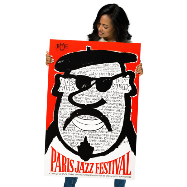 Paris Jazz Festival 1964 - Miles Davis & Dave Brubeck - Siné - Poster 61 × 91 cm – Image 4
