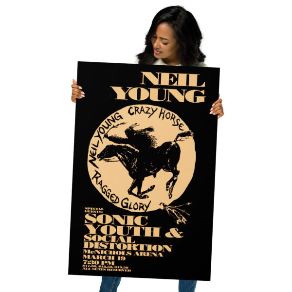 Neil Young and Crazy Horse on his Ragged Glory tour in Denver - Poster – Image 6