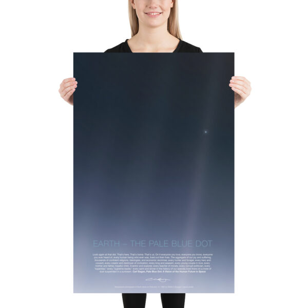 Planet Earth in the Universe - Carl Sagan quote, Pale Blue Dot - Poster – Image 9