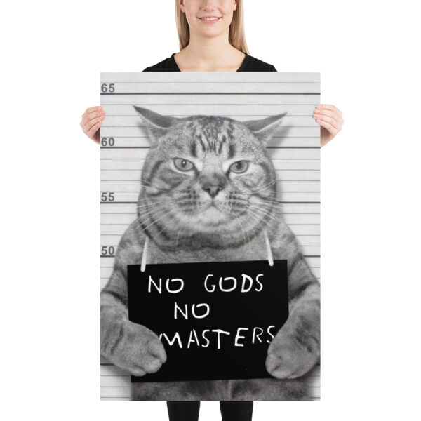 Anarchist Cat Poster with the famous quote "Neither God nor Master" - Poster – Image 8