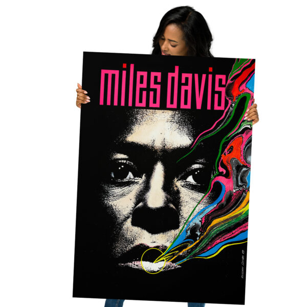 Miles Davis nicknamed "The Prince of Darkness" Jazz Poster 1989 – Image 4