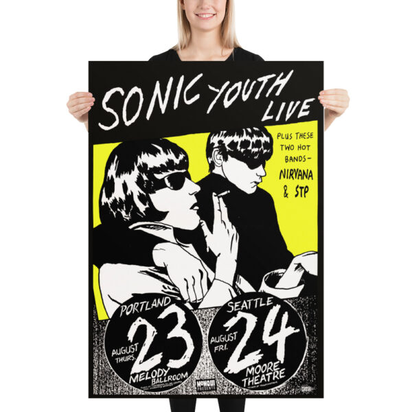 Sonic Youth, Portland and Seattle concert - 1990 - Poster – Image 4
