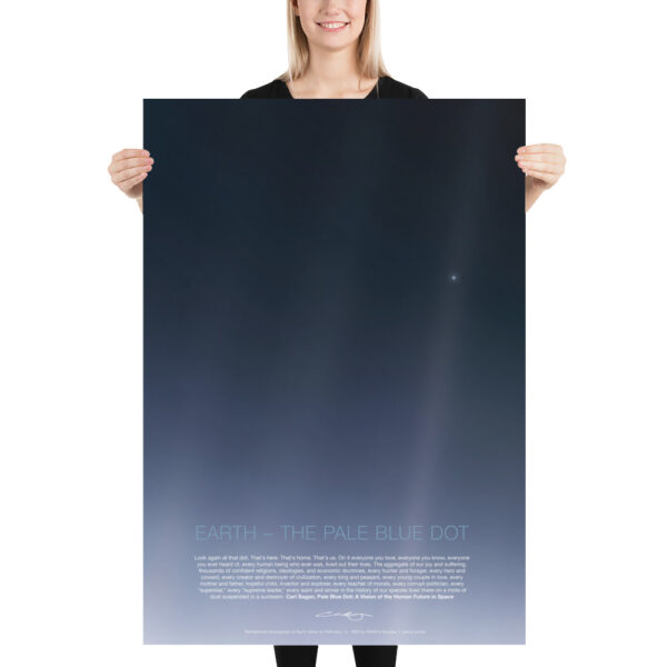 Planet Earth in the Universe - Carl Sagan quote, Pale Blue Dot - Poster – Image 5