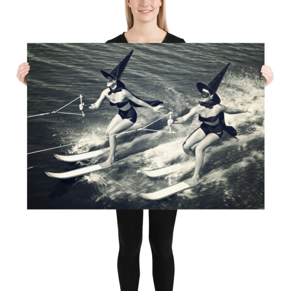 Two Witches Water Skiing - Vintage Photography Poster – Image 4