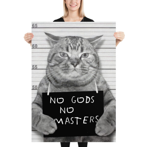 Anarchist Cat Poster with the famous quote "Neither God nor Master" - Poster – Image 4