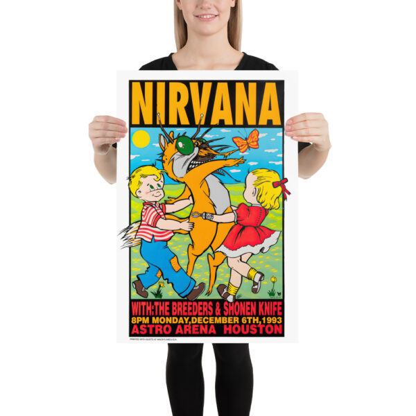 Alternative grunge rock band Nirvana concert at Astro Arena - Houston Texas 1993 - Poster – Image 4