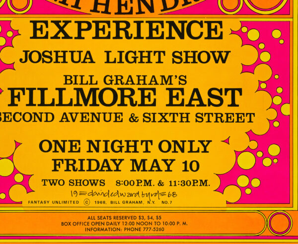 Jimi Hendrix Experience Fillmore East concert 1968 New York - Poster 61×91 cm – Image 3
