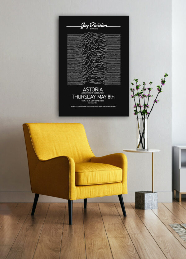 Joy Division concert poster at the Astoria Edinburgh - 1980 70×100 cm – Image 5
