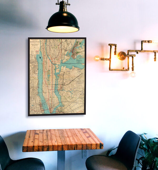 Map of Manhattan and Greater New York - Rand McNally Poster 1924 – Image 7