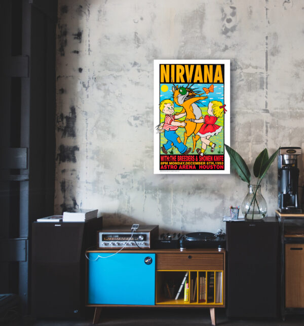 Alternative grunge rock band Nirvana concert at Astro Arena - Houston Texas 1993 - Poster – Image 8
