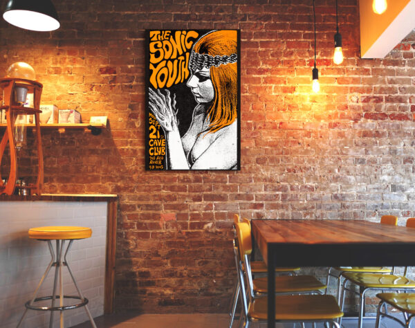 Poster of the Sonic Youth concert at The Cave in Austin Texas - Kozik 1987 – Image 10