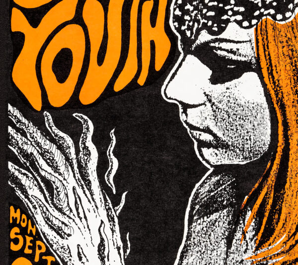 Poster of the Sonic Youth concert at The Cave in Austin Texas - Kozik 1987 – Image 2