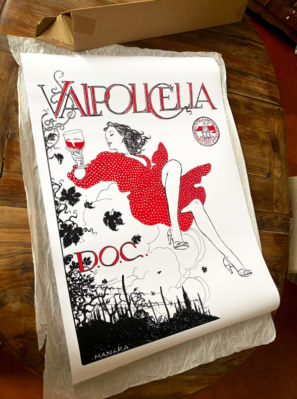 Poster for Valpolicella D.O.C. Wine by Milo Manara – Image 10