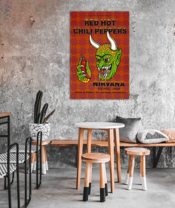 Concert Poster - Nirvana, Pearl Jam, Red Hot Chili Peppers - 1991 – Image 6