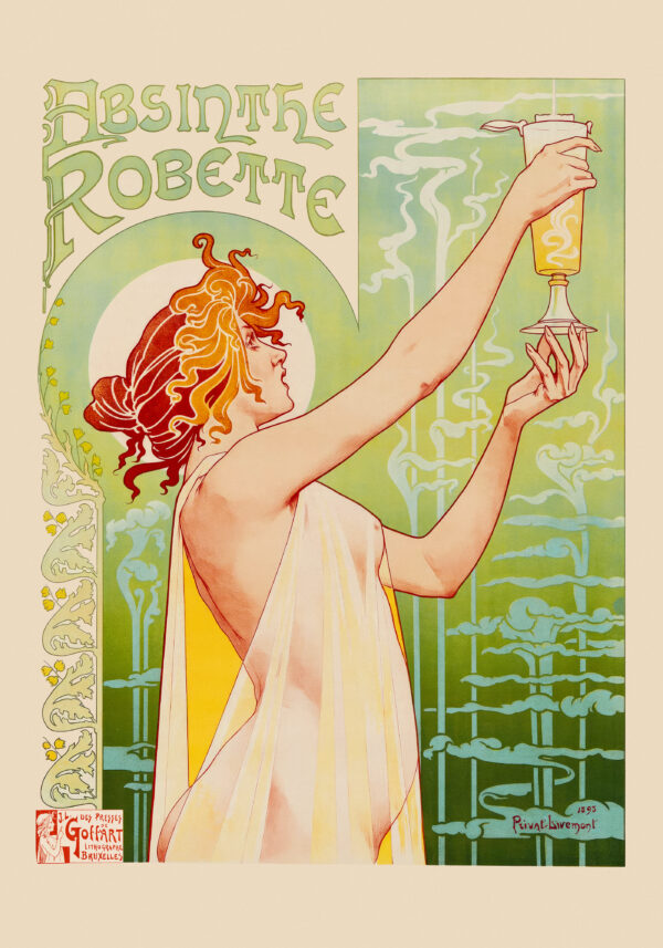 Art Deco Poster for Absinthe Robette by Privat Livemont