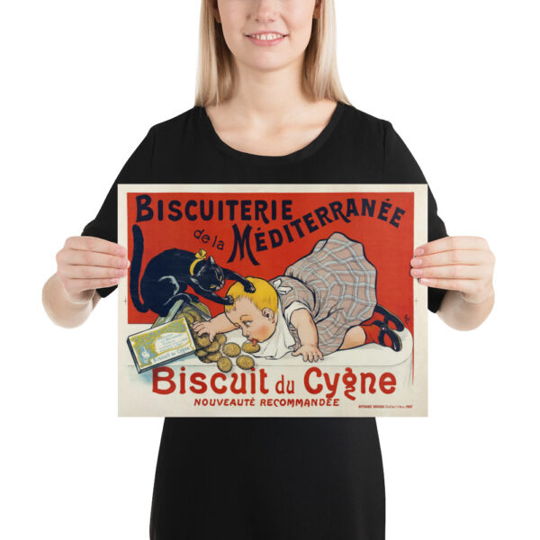 The child and the cat fight over the biscuits - Ogé Poster – Image 4