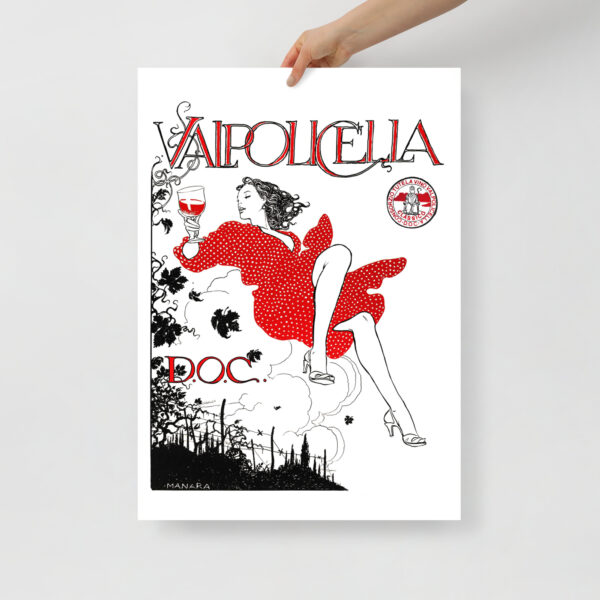 Poster for Valpolicella D.O.C. Wine by Milo Manara – Image 6