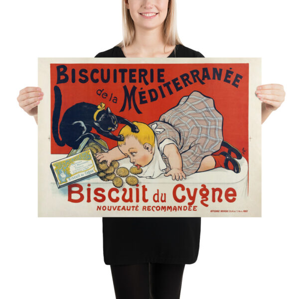 The child and the cat fight over the biscuits - Ogé Poster – Image 5