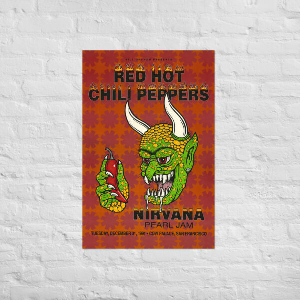 Concert Poster - Nirvana, Pearl Jam, Red Hot Chili Peppers - 1991 – Image 4
