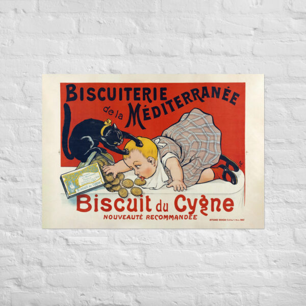 The child and the cat fight over the biscuits - Ogé Poster – Image 9