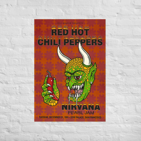 Concert Poster - Nirvana, Pearl Jam, Red Hot Chili Peppers - 1991 – Image 5