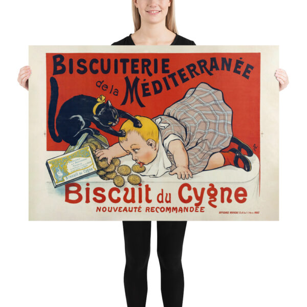 The child and the cat fight over the biscuits - Ogé Poster – Image 6