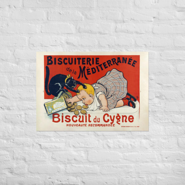 The child and the cat fight over the biscuits - Ogé Poster – Image 10