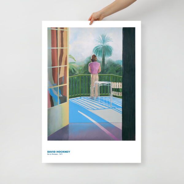 Sur la terrasse - David Hockney - 1966 - Poster 70 x 100 cm