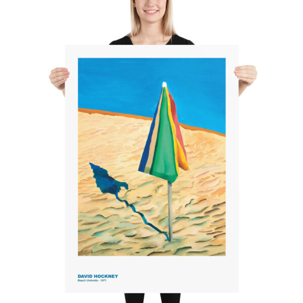 Beach Umbrella - David Hockney 1971 - Poster 70 x 100 cm
